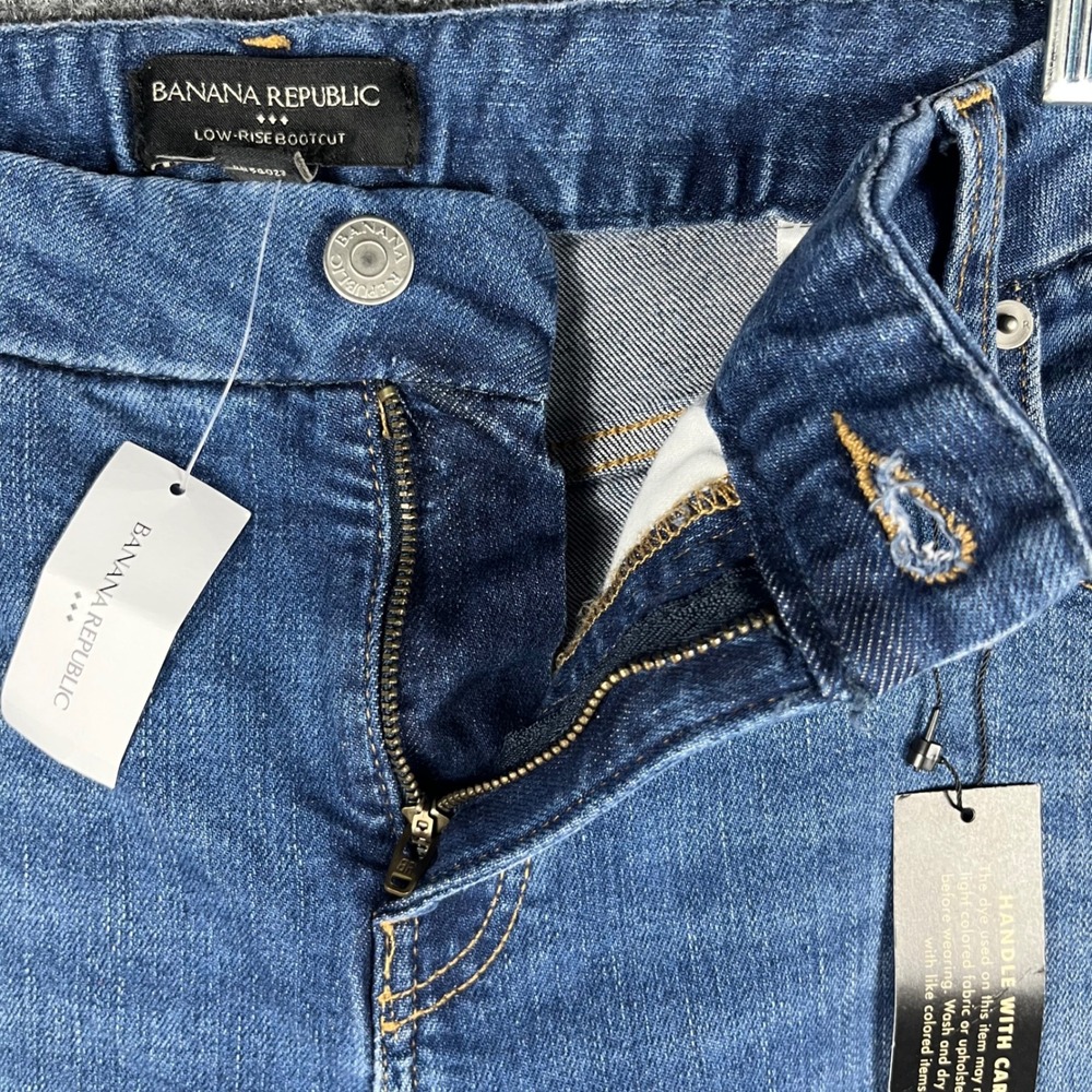Banana Republic Low-Rise Bootcut Jeans Womens 33/16 Blue Denim 851843-00-1 NWT - Picture 5 of 13